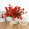 Kwiaty dekoracyjne 7 gałęzi Anthurium Flower z liść