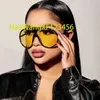 Vintage One Place Champagne Sunglasss for Women New Fashion Oversizezed Gradient Yellow Sun Glasses żeńskie eleganckie odcienie