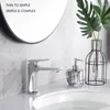 Torneiras de pia do banheiro galvanoplastia brilhante prata torneira lavatório mesa de vaso sanitário e controle duplo frio