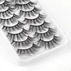 10boxes Faux Cils 3d Mink Les Natural Lg Olhos Falsos Wi Fluffy Mink Les Atacado Cilios Make up Tools maquiagem f8Uo #