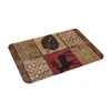 Tapis Rétro Moose Bear Paillasson Intérieur Bienvenue Flanelle Tapis Entrée Extérieur Patio Tapis Antidérapants Durable Lavable 16x24 Po