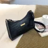 Evening Bags PU Stone Pattern Women's Underarm Bag Fashion Versatile Solid Color Shoulder Handbag Mobile Phone