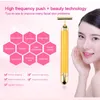 24k Gold T Beauty Bar Rolo de Energia Elétrico Face-lifting Massagem Facial Instrumento de Beleza À Prova D 'Água Vibrando Face Care Stick d8r4 #