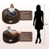 American Centry Home Four Ben, Memory Foam Filled Bean Bag, med avtagbar veet -täckning, choklad