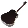 Guitare main gauche 4 cordes guitare électrique basse acoustique couleur naturelle corde en nylon bois basse gutiar 43 pouces pan coupé haute brillance