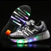 Boots Children Wheel Shoes Sports Leisure Kids Shoes Fashion With LED Breathable Casual Kids Sneakers Girls And Boys Roller Skatess