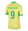 S-4XL 2024ブラジルサッカージャージーネイマールJr Vini Jr Camiseta de Futbol Raphinha 22 23 24フットボールシャツMaillots Men Kids and Retro 1998 2002 Ronaldinho Ronaldo