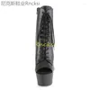 Boots 17cm Women's Knee-high Heel Stiletto Autumn Europe And America Plus Size Super High Fun