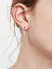 Hoop Earrings S925 Sterling Silver Jewelry With Cross Religious Hypoallergenic For Fashion Women Party Gifts Wholesale