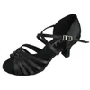 حذاء الرقص Elisha حذاء مخصص الكعب نساء السالسا اللاتينية مفتوحة إصبع القدم الحفلة ناعم وحيدة الرقص الأسود