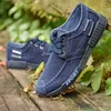 HBP Não Marca China Fábrica Atacado Denim Sapatos Baixos Primavera Verão Homens Moda Lona Sapatos Da Moda Sapatos Casuais Masculinos