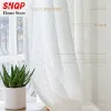 Curtains French Romantic White Tulle Curtains for Living Room Luxury Blackout Bedroom Dining Gauze Yarm Impenetrable Bay Window Elegant