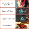 Earphones Earphone Subwoofer Headphones Wireless Bluetooth Gaming Headsets for TV PC Music Headset LED Lighting with Microphone Earphone