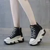 Casual schoenen tennis voor dames 7 cm echt leer Papa 2024 Trends damessneakers met dikke zolen en platform