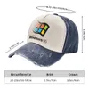 Accessori per berretto da baseball Windows 95 Cappello da papà vintage in cotone invecchiato classico Windows95 Vaporwave Computer System regolabile 240311