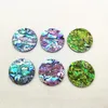 arrival 35mm 30pcs Acrylic with Shell Round charm for Jewelry Findings/Earrings DIY partsJewelry Findings Components 240315