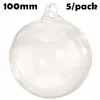 Partydekoration 5 Stück X DIY bemalbare Weihnachtsverzierung 100 mm Glaskugel mit Haken