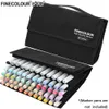 FINECOLOUR – étui pour stylos marqueurs, grands sacs à fermeture éclair pour Art Fineliner, fournitures portables et pratiques pour crayons, 240311