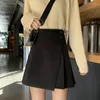 Skirts Summer 2024 Loose Casual KPOP Fashion Style Office Lady Sweat Cotton Linen Simplicity Solid Button Women's Clothes