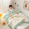 Winter Warm Baby Quilt Trooster Gewatteerde Deken Zomer Zachte Dutje Cover Bed Dikke Deken geboren Baby Inbakeren Wrap Beddengoed 240311