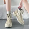 Casual Shoes Autumn Winter Punk Style Women's Ankle Boots Fashion Zipper Gothic Booties Ladies Vulcanized Elegant Platform Flats