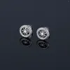 Ohrstecker-Stil, zweifarbig, Edelstahl, rund, 8-zackiger Stern, Unisex, Modetrend, Punk, Party, einzigartiger Schmuck