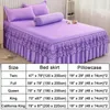 9 Colors Ruffle Lace Skirt Bedspread Home Textile Solid Bed Skirt Bedroom Coverlets Bedspreads Sheets Dust Cover Bedding 240314