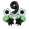 Party Decoration 9 st Soccer Balloons Set Football Air Globo 2024 Sporttema Födelsedag Baby Shower Home Decorations Kid Toy Gift