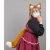 2 sztuki Wolf Tail Ears Pałąpodałek Halloween Boże Narodzenie Fancyparty Costiums Prezent dla kobiet mężczyzn Cosplay 240312