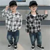 Heißer Verkauf 2024 Frühling und Herbst Neue Jungen jacken Trend mantel Jungen Kleidung Baby kinder Überprüfen Trendy