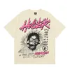 T Shirt Tasarımcı T Shirt Grafik Tee Giyim Hellstar Giysileri Yenilikçi Yıkanmış Kumaş Sokak Graffiti Yazı Folyo Baskı Vintage Siyah Gevşek Takım Artı Boyutu L6