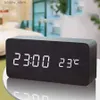 Schreibtisch Tischuhren Kreative Holz Digital Wecker Digital Led Tisch Sprechen Holz Nacht Elektronische Schreibtisch Uhr Kinder Licht Uhr Reise alarm Z02 L240323