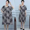 기본 캐주얼 드레스 Zanzea-Robe mi-longue coton color femme tenue ducative imprime courtes avec l la mode 2024 yq240115