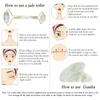 Natural Face Jade Roller Gua Sha Scraper Massager för Neck Body Gua Eye Massage Face Slimming Therapy Beauty Skincare Tool Z3OD#