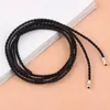 Belts 1Pc 160cm PU Leather Ultra-thin Waist Chain Women Rope Alloy Pendant Solid Color Braided Belt Woven Knotted Straps Fashion