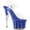 Dance Shoes Women's 17CM/7inches PVC Upper Plating Platform Sexy High Heels Sandals Pole 020