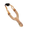 Apuntando a la tirachinas de madera Disparando a los niños Cuerda al aire libre para el ejercicio Juego de caza Herramientas tradicionales de goma para niños Wlmtx