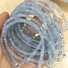 Dekoratif Figürinler S925 Doğal Aquamarin Bilezik Kadın Moda Yuvarlak Taş Zarif Şifa Strand Bangles Hediye 1 PCS