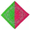 Halsdukar Hip Hop Cotton Multi-Purpose Bandana Square Scarf ColorBlock Paisley Tryckt pannband Wrap Handduk för kvinnliga män