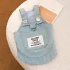 Abbigliamento per cani Abbigliamento per animali domestici Tasche Bretella Abito di jeans per cani Vestiti Gatto piccolo carino sottile Autunno Inverno Moda Yorkshire Accessori