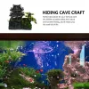 Decorations Fish Tank Landscaping House Aquarium Ornament Fishing Shrimp Turtles Simulation Pagoda Landscape Resin Decorations Accessories