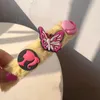 Sweet Girls Plush Barbie Hair Stick الأطفال أقواس الفراشة