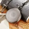 Pocket Watches Vintage Roman Numerals Quartz Men Pocket Luxury Gold Steampunk Fob with Chain Necklace Pendant Clock for Men Women L240322