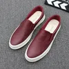 Casual Shoes Men's Quality Pedal Leather Low Help Thick Sole Single Loafers Zapatos De Hombre