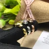 Designer Gold Tiger Ring Glossy 18 K Gilded Brand Officiell klassisk stil Toppkvalitet Titan Rostfritt stålringar för kvinnor Män smycken gåva