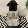 Designer Bag Pet Mochila Pequena com Carteira Bolsa Moda PU Couro Prata Treliça Ajustável Bolsa de Ombro Alto Luxo Clássico Flor Verificada Atacado