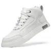 Chaussures décontractées hommes vulcanisé hiver coton mode sport hommes couleur unie plat petit blanc