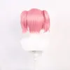 Puella Magi Madoka Magica Madoka Kaname Style Hair With Bangs Cosplay Wig Peluca Synthetic High Anime Anime Hair Wigs avec double queue de cheval