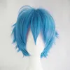 Modaya Ürün Saçak Stili Japon Anime Durarara/Kuronuma Aoba Kısa 32cm Erkekler Saç Kısa Mavi Cosplay Perukları Sentetik Saç Peruk Çeşitli Renkler