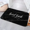 Mats Black Gold Marble Antislip Bath Mat Modern Letter Absorbent Floor Rug Pad Bedroom Kitchen Interior Doormat Washable Carpet Home